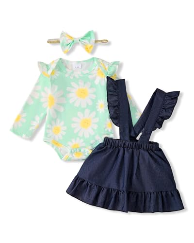 Image of Baby Girl Clothes Newborn Baby Girl Outfits Infant Fall Winter Dress Suspend Skirts Clothing Sets