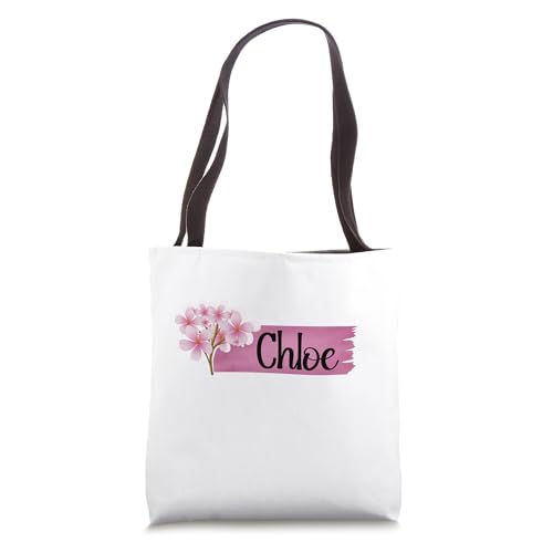 Chloe Name Flowers Tote Bag