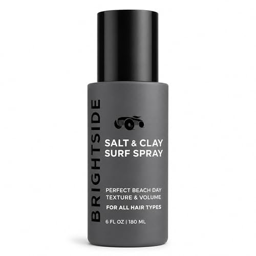 BRIGHTSIDE Salt & Clay Surf Spray - Instant Volume & Texture for Thicker Looking Hair - Natural Sea Salt Spray for Men & Women - Hydrate & Hold for All Hair - Alcohol-Free, Clean ingredients - 6oz