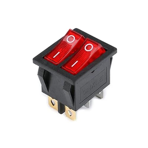 Interrupteur KCD3 double ON-OFF 15A 250V à 6 broches haute capacité