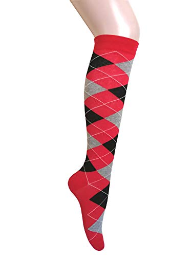 Image of Triple M Plus Elite Quality Soft Cotton Knee High Argyle /Houndstooth /plain Socks (regular size)