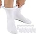 Produktbild Mowenti Diabetiker Socken Damen 39-42 Ohne Gummibund Diabetikersocken Herren 10 Paar Komfortbund Extra Weit Baumwolle Weiß Herrensocken Damensocken