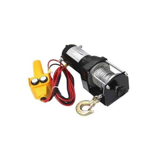 Winche eléctrico 3000lbs con cuerda de acero y control remoto cableado 12V miniatura 2