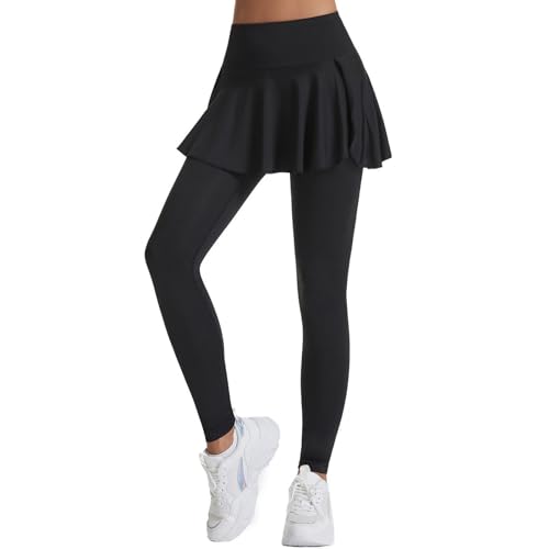 Pantalones cómodos para mujer, falda de tenis deportiva de verano, pantalones de cintura alta, levantamiento de cadera, falda de yoga, exposición, entrenamiento, bádminton falda leggins con bolsillo