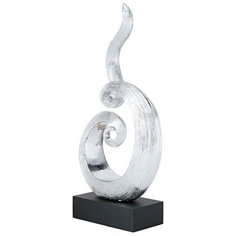 etc-shop Silberne Deko Wohnzimmer Moderne Skulptur Cover