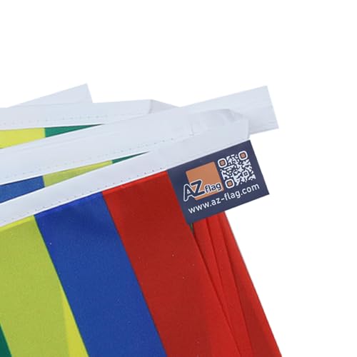 Image of AZ FLAG Mauritius 6 meters BUNTING Flag 20 flags 9'' x 6'' - Mauritian STRING flags 15 x 21 cm