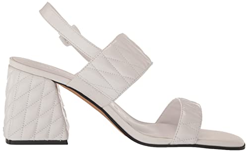 Image of Karl Lagerfeld Paris womens Sarina Quilted Open Toe Leather Heeled Sandal