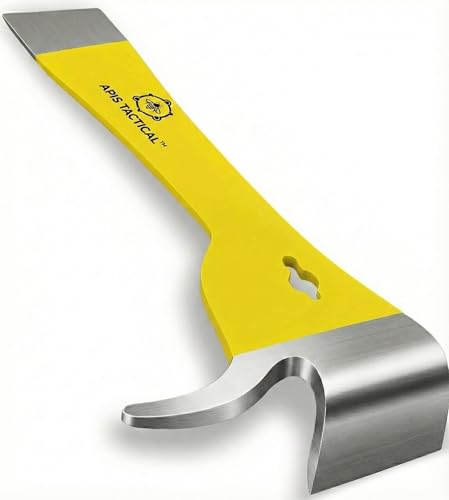 Apis Tactical Type 2 Hive Tool 3.5mm Thick Heat Treated Stainless Steel for Durability & Strength - Beekeeper Tools for Prying Lifting & Scraping - Beekeeping Supplies