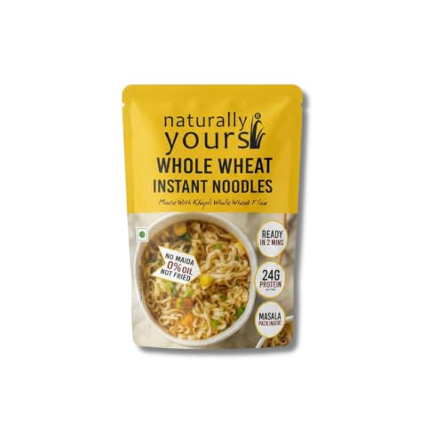Image of Naturally Yours Khapli Atta Whole Wheat Instant Noodles 175g | 24g Protein | High Protein & Fiber | 100% Maida-Free | Healthy Meal | Non-Fried | No Onion No Garlic Jain-Friendly | Pack of 1