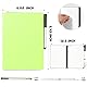 AGM Mini Whiteboard Grün, Tragbar A5 Whiteboard Kein Magnet Klein Doppelseitiges Schreiben Memoboard, 15 x 21 cm Harte Schale für Büro, Schule, Zuhause - inkl. 1 Marker mit Radierspitze