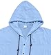 MEDUOLA Herren Kapuzenpullover dünn Baseball-Sweatshirt Langarm mit Taste T-Shirt Shirts Tops Hoodie mit Kapuze Knopfleiste M,Blau