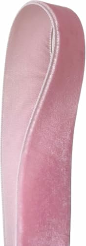 Image of QIANF Velvet Ribbon, 1 1 /2-Inch by 25-Yard Spool (Pink)