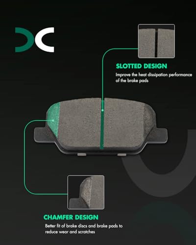 Image of SCITOO D2215 D2199 8PCS Front and Rear Ceramic Brake Pad Sets | Fit 2020-2022 For Hyundai For For Palisade 3.8L,2020-2022 For Kia For For Telluride 3.8L
