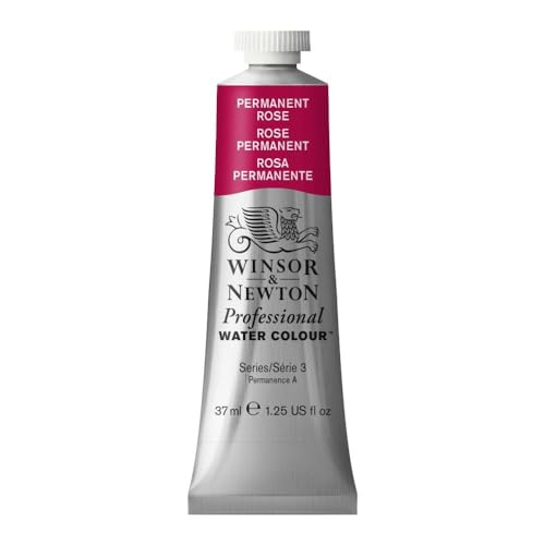 Image of Winsor & Newton Professional Water Colour 37 ML - Permanent Rose (502) - Finely Pigmented, Vibrant, Vivid & Intermixable Artists' Water Colour Paints - More Colours Available