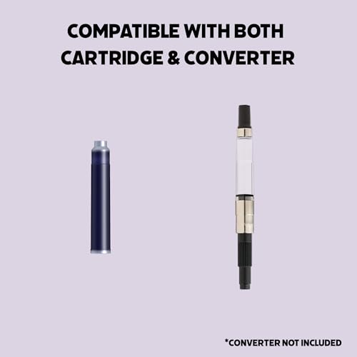 Image of Scrikss Primeo Medium Nib Fountain Pen | 3 Cartridges Included | Stainless Steel Nib & ABS Body | Lilac | in Blister Pack