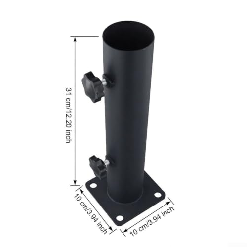 Support de parapluie en acier robuste pour montage extérieur de terrasse
