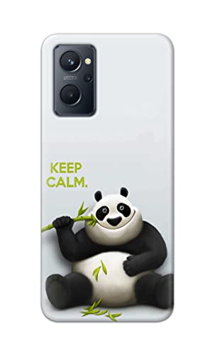 Image of PRINTFIDAA� Printed Hard Back Cover Case for Realme 9i 4G Back Cover (Cartoon Panda) -2808