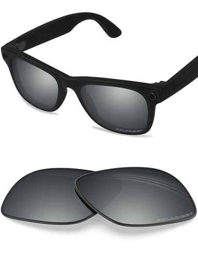 BLAZERBUCK Lentes de repuesto polarizadas antisal para RayBan Meta Wayfarer RW4006 50 mm, cromo plateado