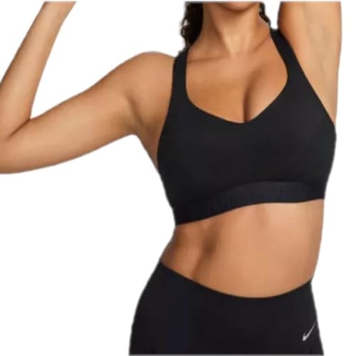Nike Women's Indy High Support Padded Adjustable Sports Bra, Black/Black/Black, Medium