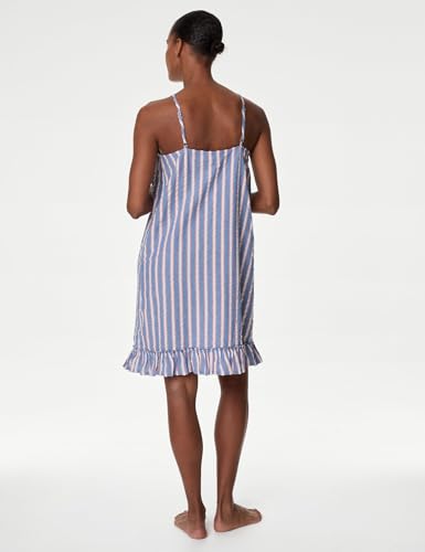 Image of Marks & Spencer Women's Cotton T37 /5121C Above The Knee Night Shirt