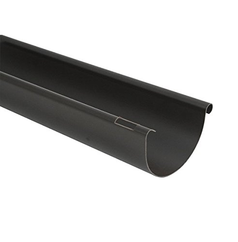 Halbrundrinne zum Stecken RG 100 Typ 300, 100 cm lang, aus Kunststoff braun