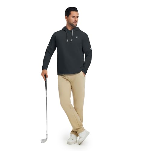 Image of M MAELREG Hoodies for Men Golf Fleece Hooded Sweatshirts Dry Fit Athletic Lightweight Casual Midlayer Mens Hoodies Pullover