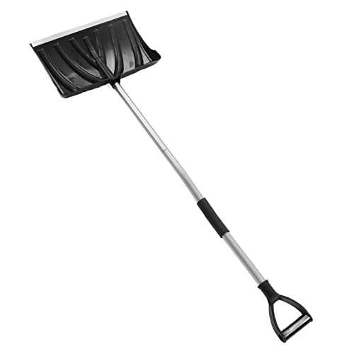 Focket Snow Shovel For Car, Detachable 17.7in Wide D Shaped Handle Lightweight Aluminium Alloy Ice Scraper For Car Windshield, Snow Brush For With Removable Design For Truck SUV