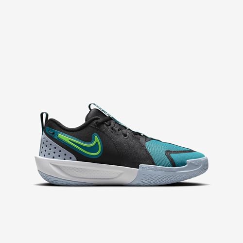 Nike G.T. Cut 3 Big Kids' Basketball Shoes (FD7033-003, Black/Aquamarine/Light Armory Blue/White) Size 4.53