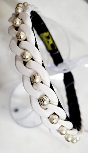 Image of Headbands hairband accessories White Chain with Stones Hairbands for Girls & Women (Pack of 1)