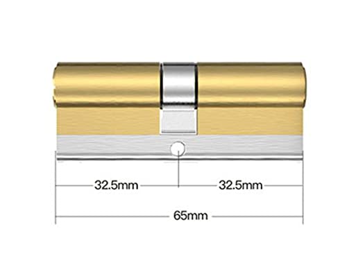 wkładka zamka, Stylowy, mosiężny cylinder o wysokiej odporności na kradzież, klasa C, rdzeń zamka bramy, zamek bębenkowy do drzwi wejściowych(65mm)