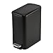 Kosz na śmieci 5L Prostokątny mały stal nierdzewna Kosz na śmieci Can Baskaset Container Bin Fit Do łazienki silny i solidny (Color : Black)