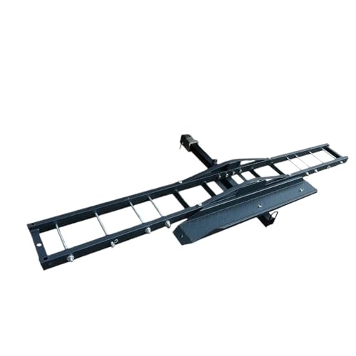 Porta motocicleta de acero resistente para enganche de 2" - Rampa de carga inclinable y con seguro para Dodge RAM 3500 2010-2024 miniatura 1