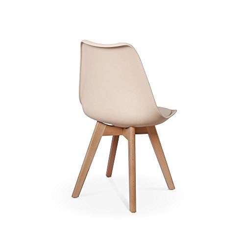 Cadeira Eames Wood Leda Design - Nude