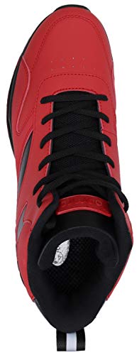 Joomra Basketball Shoes For Boys Teens Leather College Tennis Skate Mid High Top Ankle Boots Athletic Young Men Sport Snikers Walking Sneakers Red Size 7 #TOP6