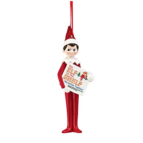 Department 56 Elf on the Shelf Reading Ornament, 5 inch