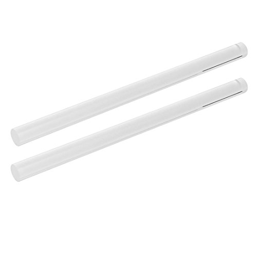 Aexit 15mm Dia Electrical equipment 10 Inch Long Solid Acrylic Round Rod PMMA Bar Clear 2pcs