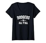 Womens Dodgers Madison vs. All Y’all HS V-Neck T-Shirt