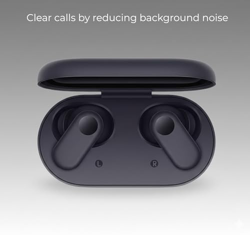 Image of Original Buds 2r for Oneplus Nord Wireless Equipped Mic 12.4mm Drivers Noise Reduction Long Battery 38Hr, Clear and Crisp Voice, Lightweight in-Ear Type C Charging (Black)