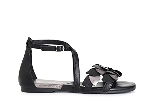 Sandale Fradie Cafe Noir en cuir : fini les pieds fatigués grâce au lacet ajustable 40