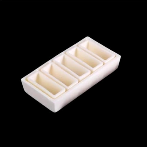 Zestaw tyglinów wysokotemperaturowych 1 zestaw (90 x 65 x 30 mm 10 szt.) Idealny do analizy laboratoryjnej i form do spalania 50-100 mm Materiały laboratoryjne