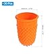 PATIKIL Gummifingerspitzen, 30er-Pack Silikon-Daumen-Fingerschutz-Fingerspitzenabdeckungen Schutzpolster Fingerhüte für Büro, Zählen, Nähen, Orange M Größe