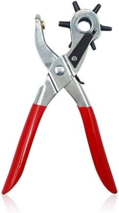 Household Leathercraft Leather Belt Hole Punch Plier Eyelet Puncher Revolve Sewing Machine Bag Setter Tool Watchband Strap - (Color: 1)