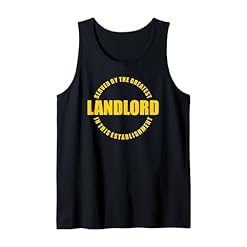 Snap Up the Exclusive "Served by The Greatest Landlord" Tank Top! – Pub Landlord Humor Bar Patron Statement Sarcasm