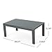 Christopher Knight Home Cape Coral Outdoor Aluminum Coffee Table with Tempered Glass Table Top, Grey
