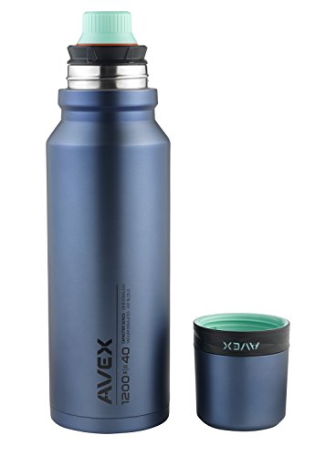 AVEX 3SIXTY POUR Vacuum Insulated Thermal Bottle, Navy, 1200 mL/40 oz