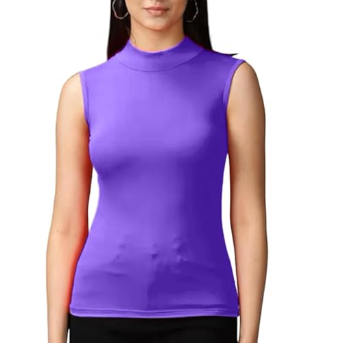 Polo col roulé sans manches femme parfait sous un blazer chic