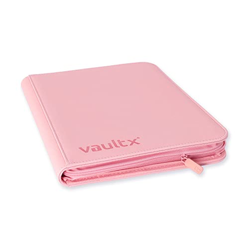 Image of Vault X 9 Pocket Zip Binder, 360 Cards, Exo-Tec Material, 20 Side-Loading Pages (Pink)