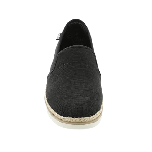 Skechers Women's Flexpadrille Lo Ballet Flat, Black, 8