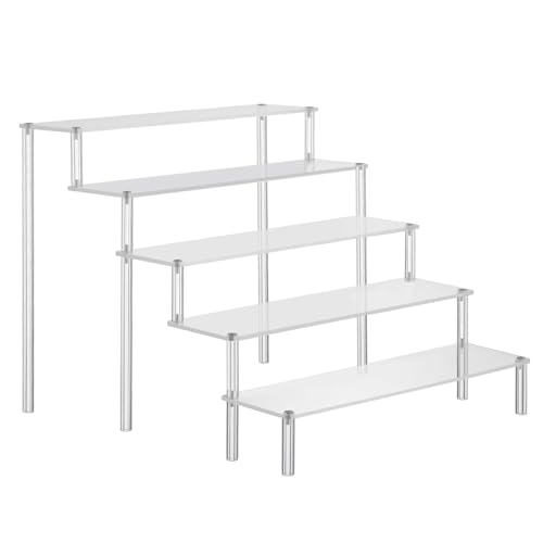 Puxary 5 Niveles expositor metacrilato,30x31.5x25cm Estante de Exhibición de Acrílico Transparente,para Figuras, Magdalena, lápiz Labial,Soporte de Figura