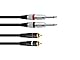 Eurolite OMNITRONIC Adapterkabel 2xJack/2xRCA 3m bk